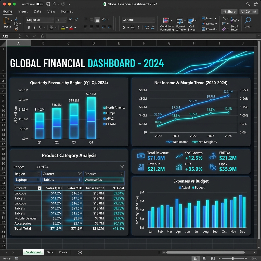 Excel Sales Dashboard